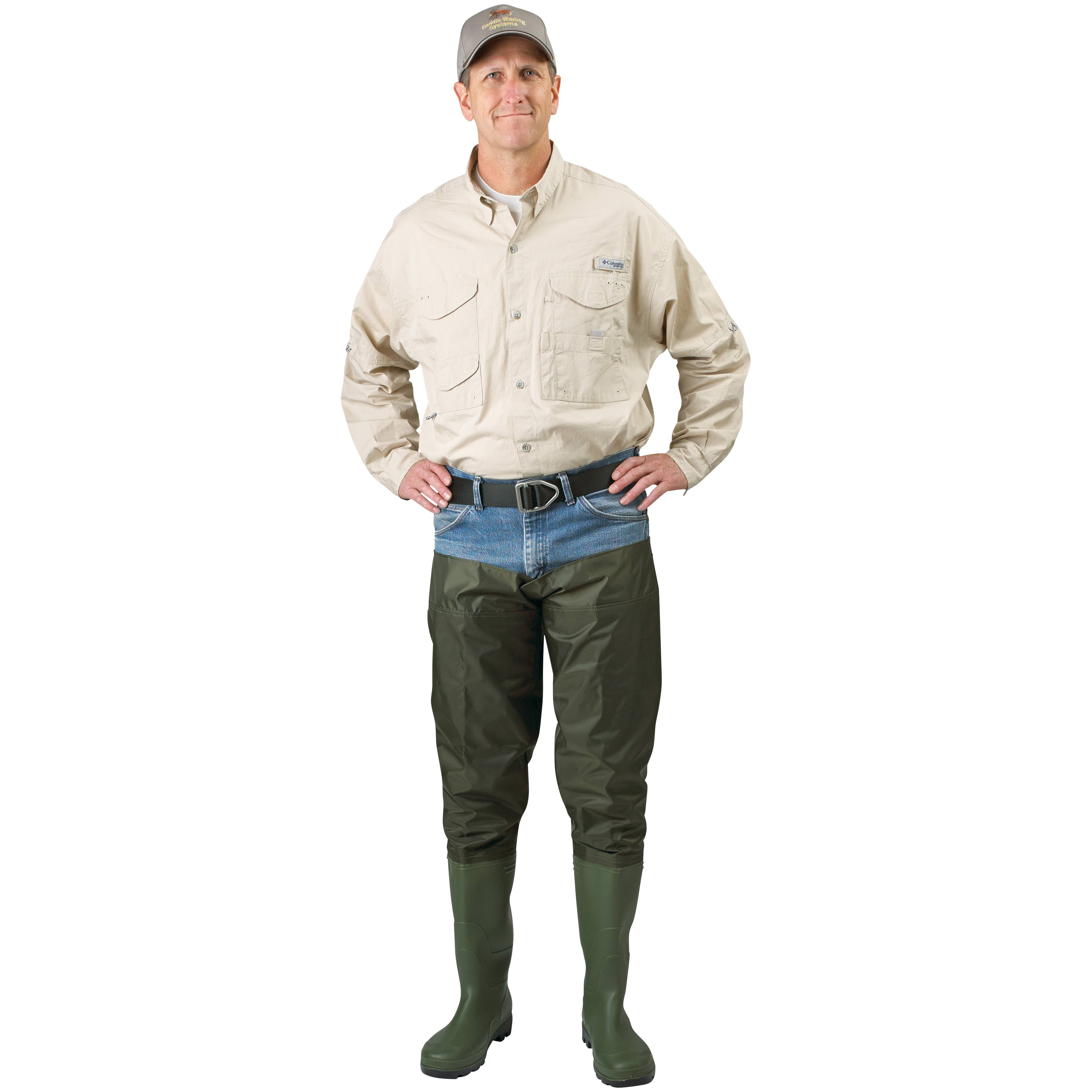 Caddis PVC Hip Waders, Green