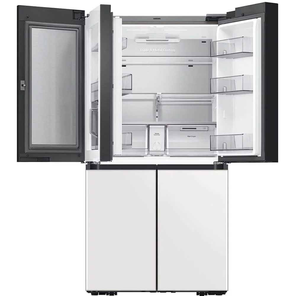 Samsung RF23A967535 23 Cu. Ft. White Glass Smart BESPOKE 4-Door Flex Refrigerator