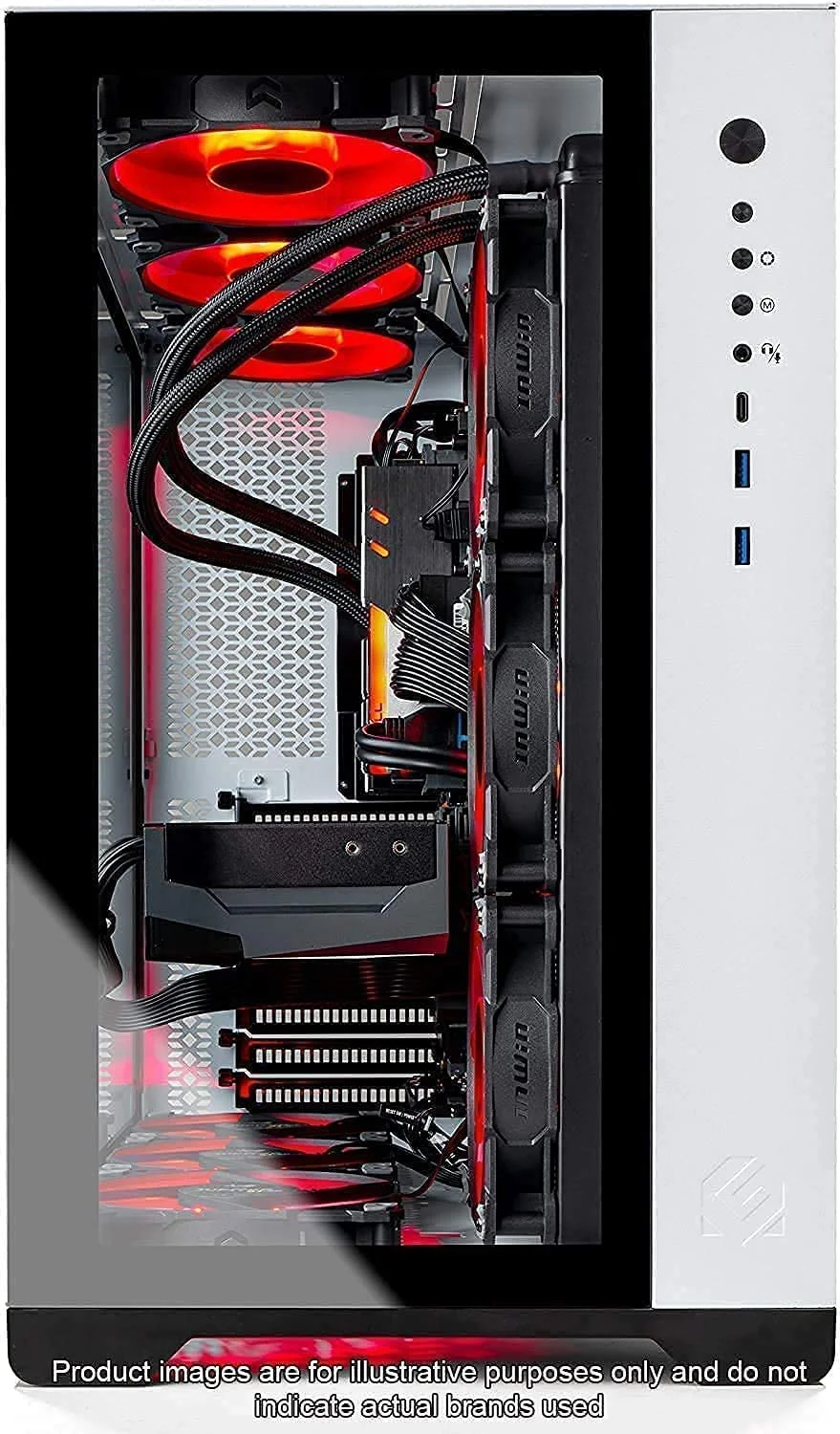 Skytech Prism II Gaming Computer PC Desktop - AMD Ryzen 7 5800X 8-Core 3.8GHz, RTX 3080 Ti 12G GDDR6X, 1TB NVMe Gen4 SSD, 16GB DDR4 3200, RGB Fans