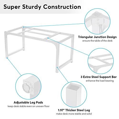 Tribesigns Modern Computer Desk, 63 x 31.5 inch Large Executive Office Desk Computer Table Study Writing Desk Workstation for Home Office