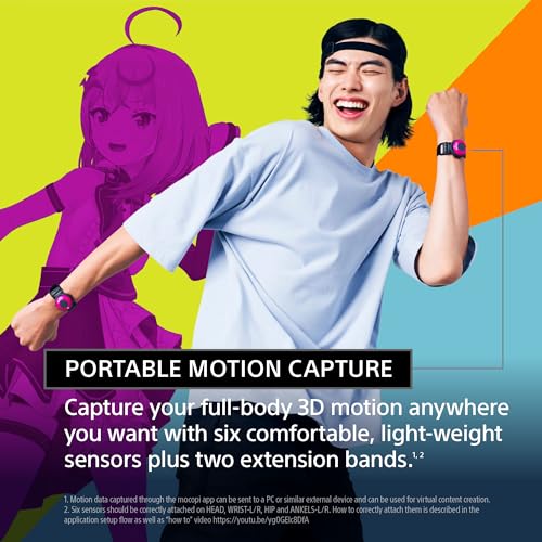Sony mocopi 3D Mobile Motion Capture for VR and 3D Content Creation, Pro Kit Includes 2 Sets of mocopi Main Unit