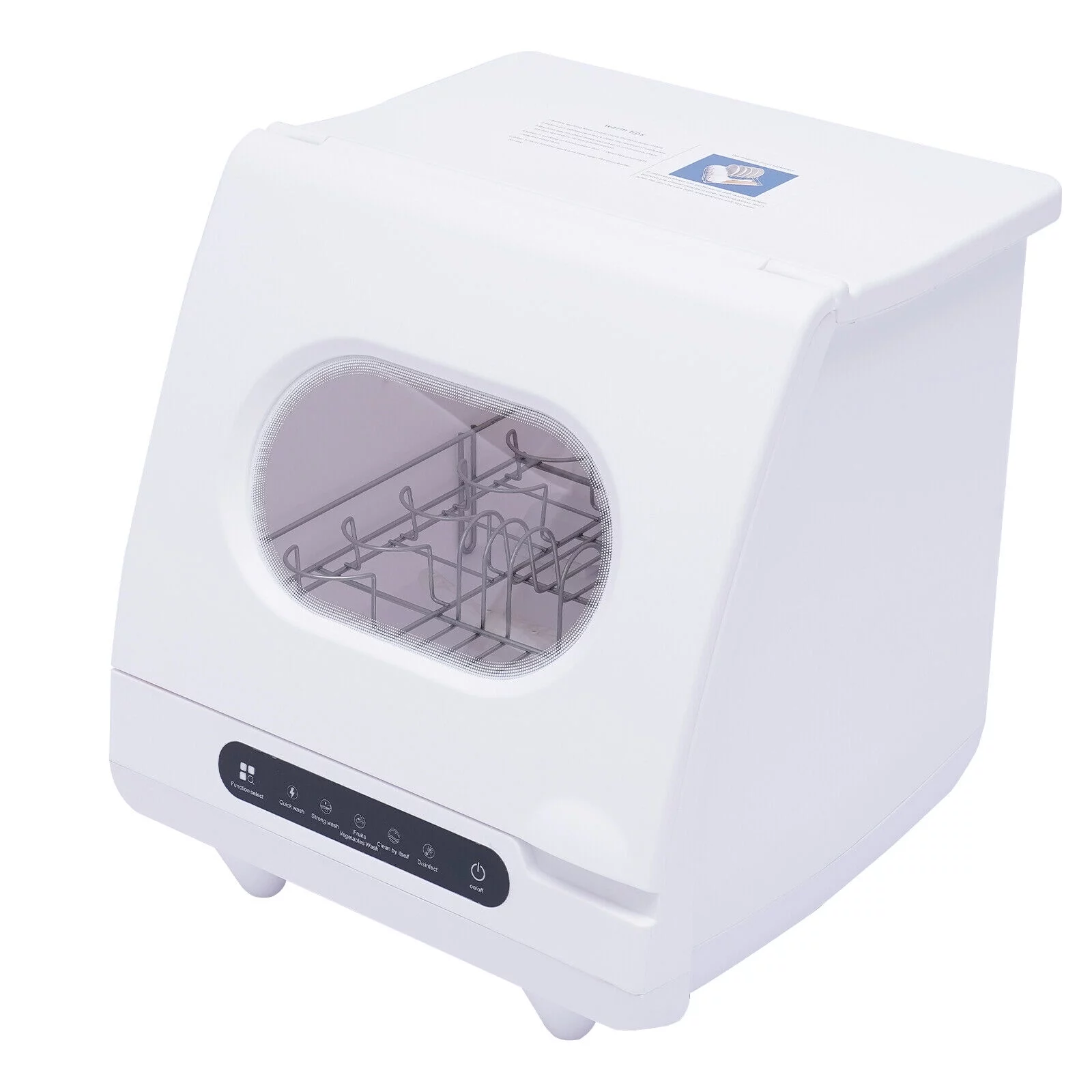 ZhdnBhnos Portable Countertop Dishwasher Compact Freestanding Dish Washing Machine 5 Cleaning Programs