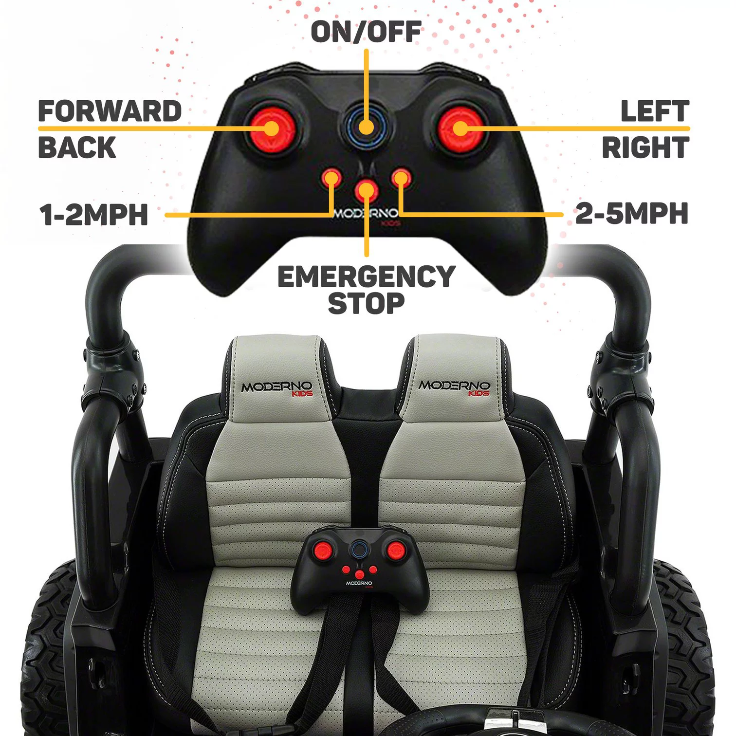2023 Two (2) Seater Ride On Kids Car Girls Truck w/ Remote Control - Large 24V Power Battery Licensed Kid Car to Drive w/ 3 Speeds, Leather Seat