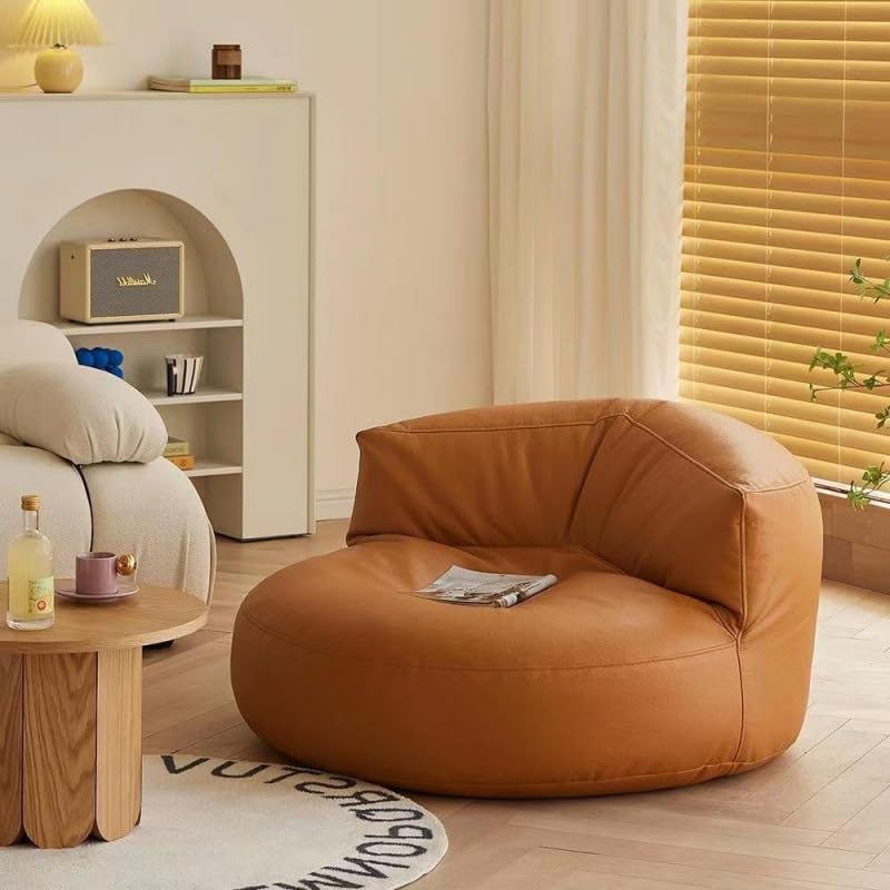 Curved Leather Sofa - Luxurious and Stylish | Suitable for Any Living Space (A,Sofa)