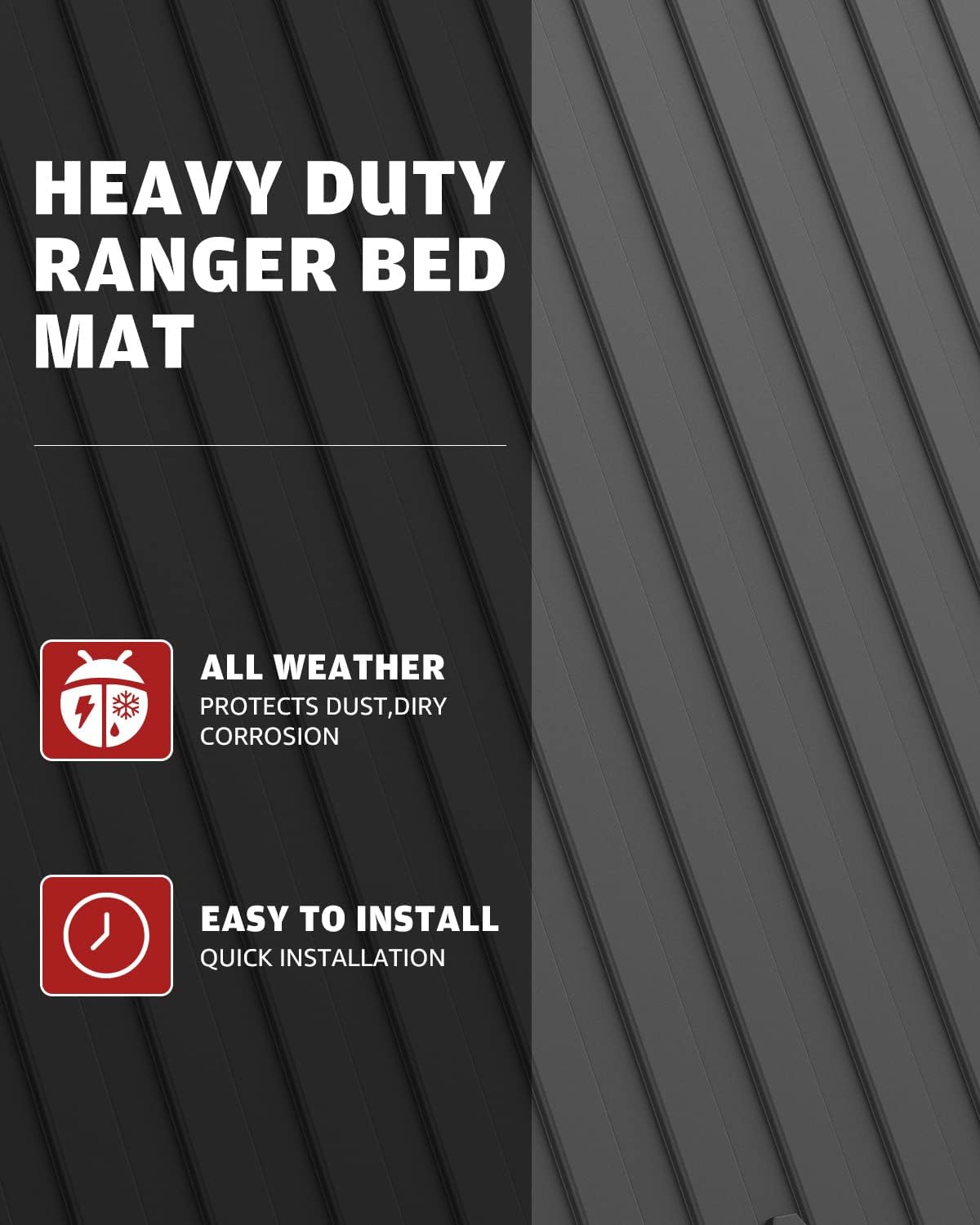 A & UTV PRO Cargo Bed Mats Liner for 2014-2021 Polaris Ranger XP 900 / Ranger 570 Fullsize