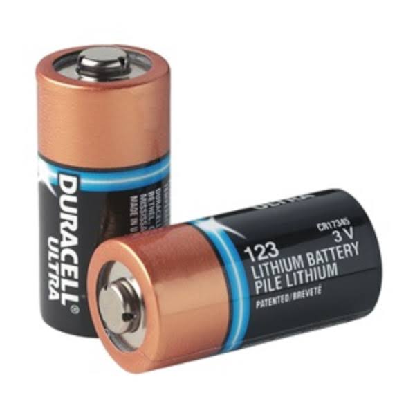 Duracell DL123A Battery, 123, Lithium, 3V, Pk 10 - Megean