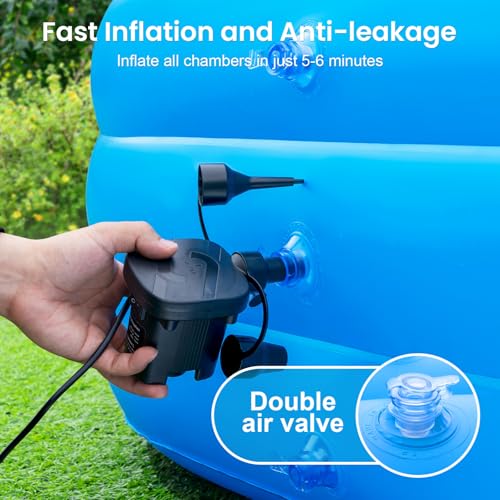 Large Inflatable Pool for Family, 165'' x 76'' x 22'' Full-Sized Blow Up Pool for Adults