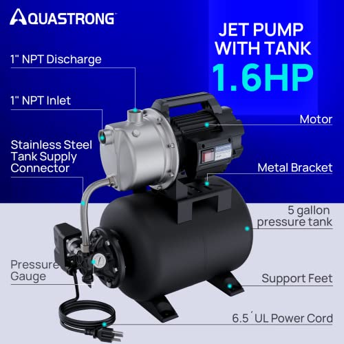 Aquastrong Portable Shallow Well Pump Garden Pump…