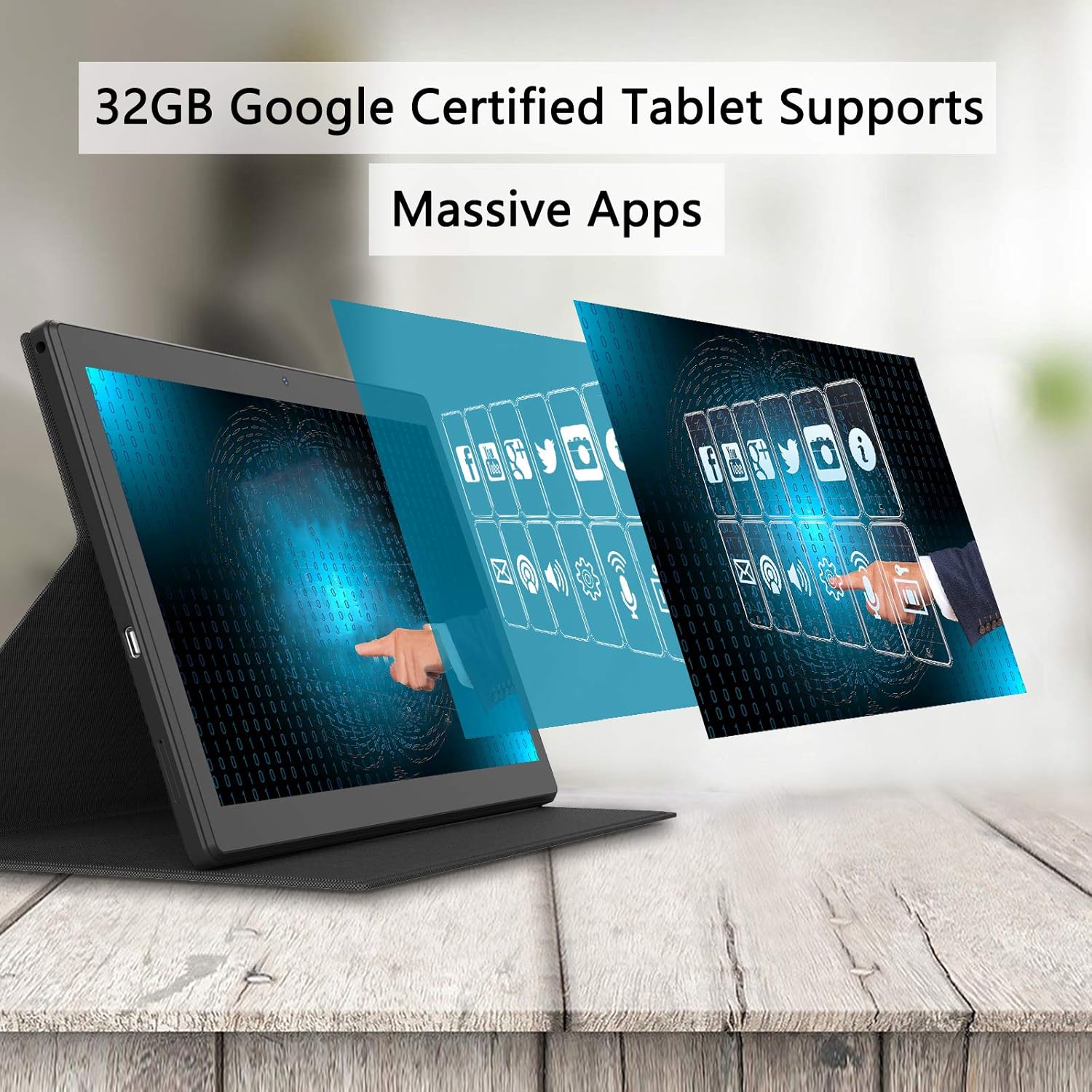 Lectrus Android Tablet 10 inch, Android 10.0, 2GB+32GB, Quad-Core Tablets 10.1", Google GMS Certified, IPS HD Display, Dual Camera & Speaker, WiFi