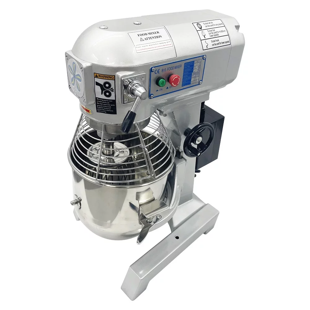 INTSUPERMAI Commercial Dough Mixer 11Qt 3 Speed Bakery Blender Stainless Steel