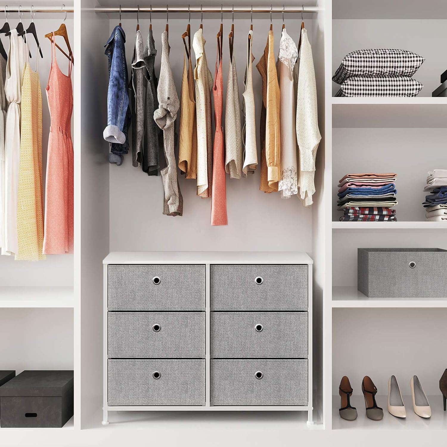 SONGMICS 3-Tier Closet Drawer, 31.5 x 11.8 x 24.8 Inches