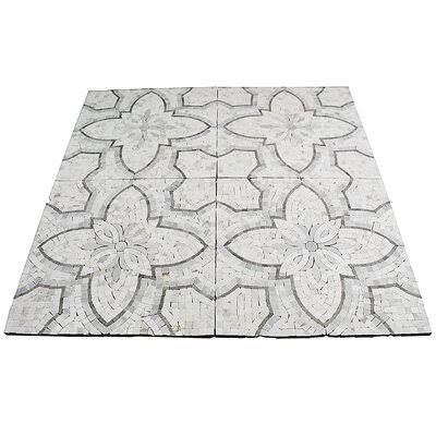 Garden Random Sized Marble Mosaic Tile in White/Gray Ivy Hill Tile