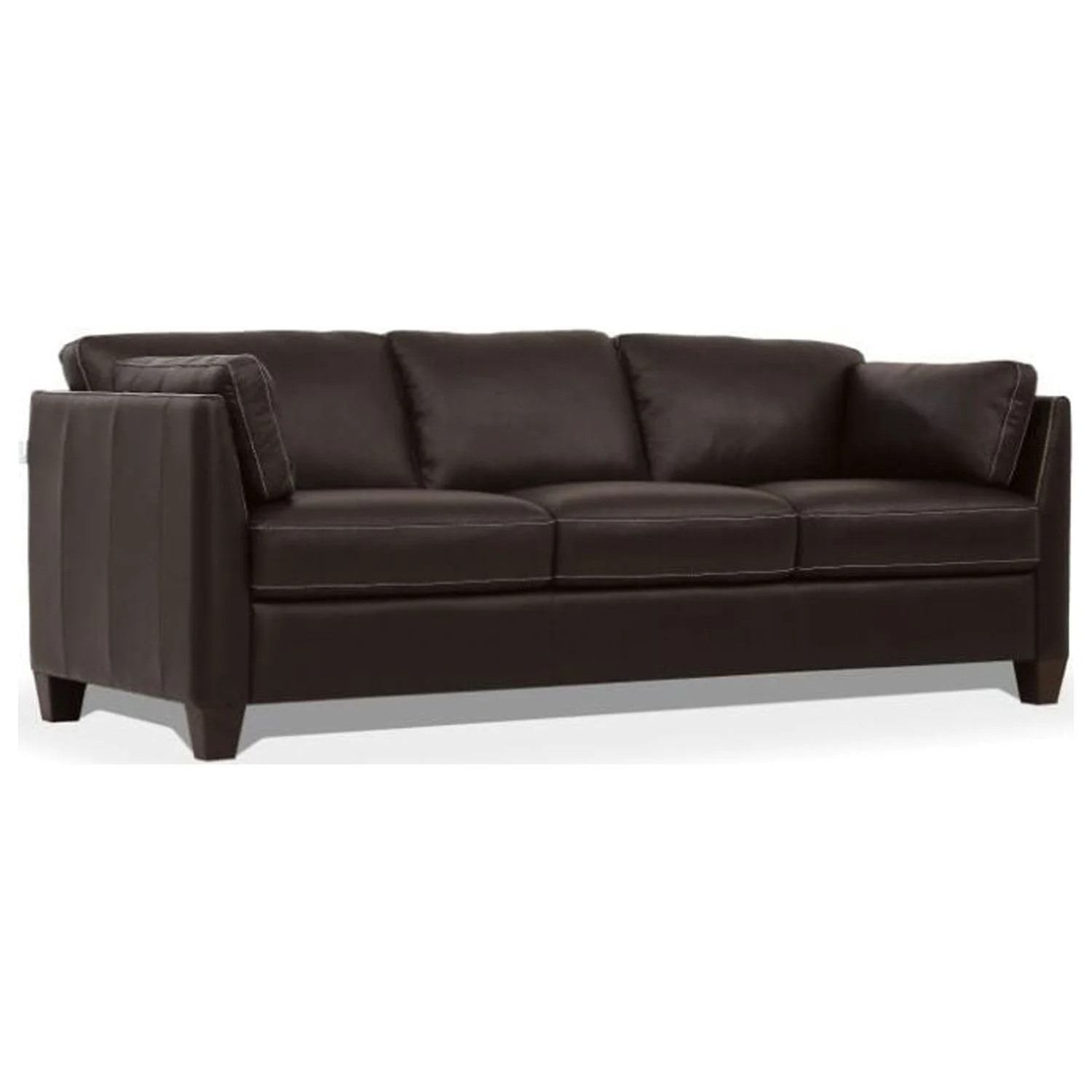 ACME Matias Leather Sofa in Chocolate