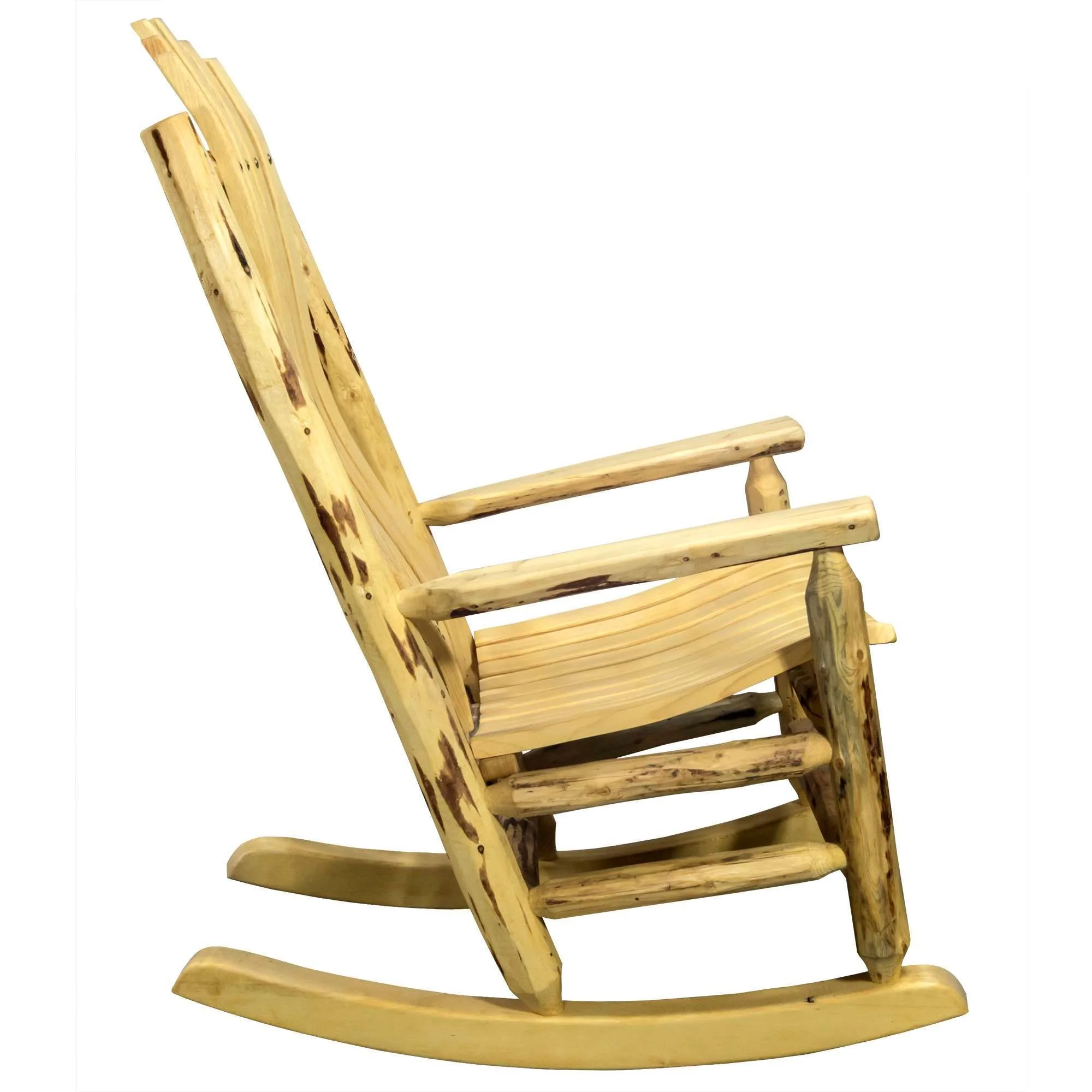 Montana Collection Adult Log Rocker, Exterior Finish