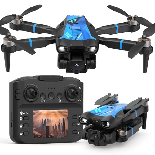 M18LCD Drone with 1080P Camera 45&deg; Adjustable Lens Brushless Motor Rechargeable LCD Remote Foldable RC Quadcopter for Beginners