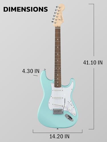 Fender Squier Stratocaster - Torino Red Bundle with Amplifier, Gig Bag, Strap, Instrument Cable, Picks, and Austin Bazaar Instructional DVD