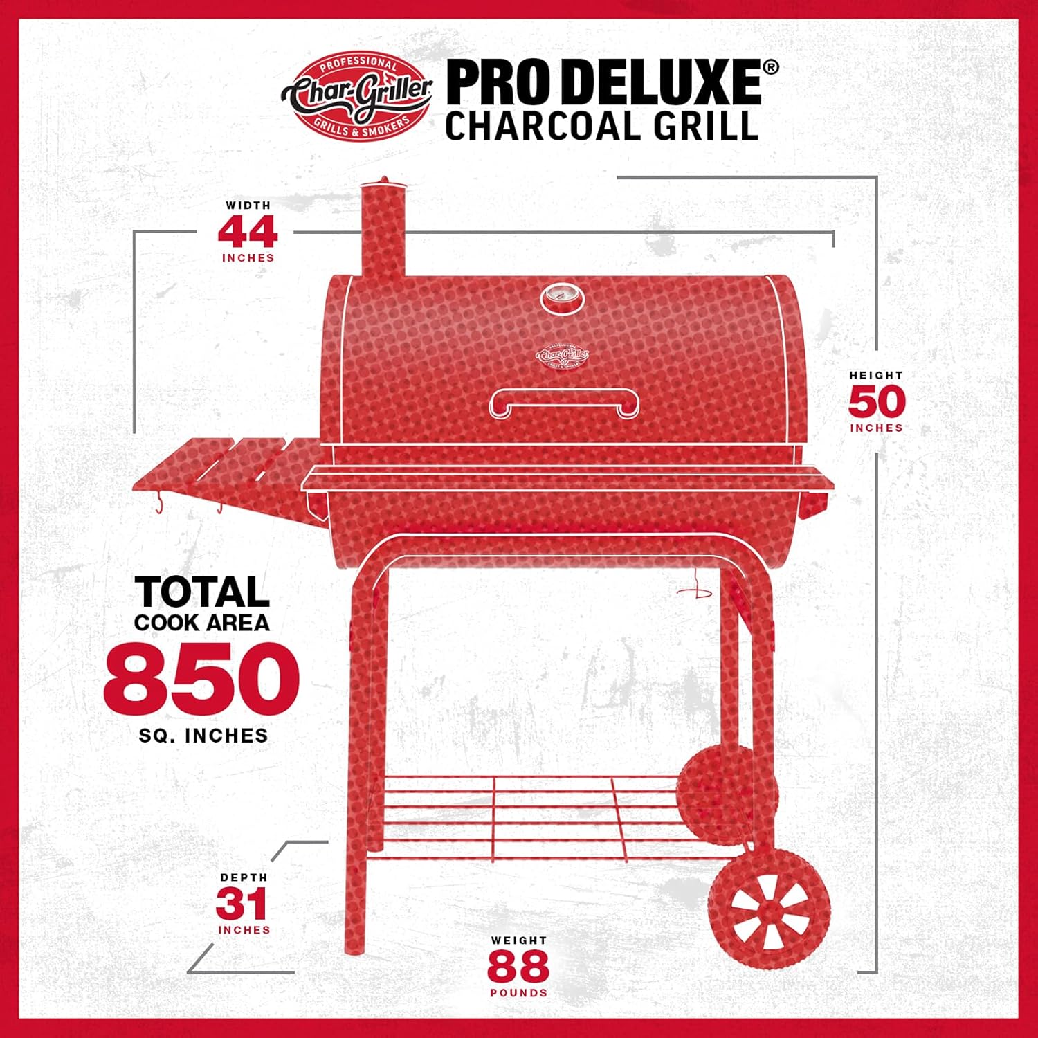 Char-Griller E2827 Pro Deluxe Charcoal Grill