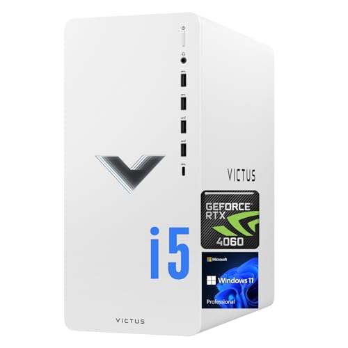 HP Victus 15L i7 RTX 4060 Premium Gaming Desktop, Intel i7-14700F (Beats Intel i9-12900F), GeForce RTX 4060, 32GB RAM, 2TB SSD, RJ-45, DisplayPort