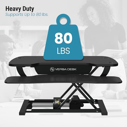 VERSADESK PowerPro™ 36 Inch Electric Standing Desk Converter, Height Adjustable Sit to Stand Up Desk Riser