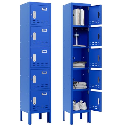 Metal Cabinet Home Office Storage,Lockers,Lockable Employees Metal Locker with Door,54" Height Steel Locker,Lockable Steel Locker for Gym,School,Home
