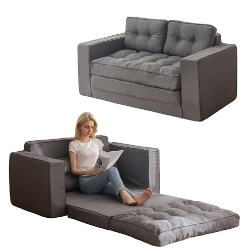 YOSHOOT Loveseat Sleeper Sofa,55" Convertible Sofa Bed Couch Futon Couches for Living Room