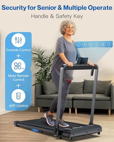 WELLFIT 10% Incline Walking Pad, 3HP 4MPH/7.6MPH 265/350 lb+ Capacity Treadmills for Home, Wide Running Area Treadmill with Mute Remote