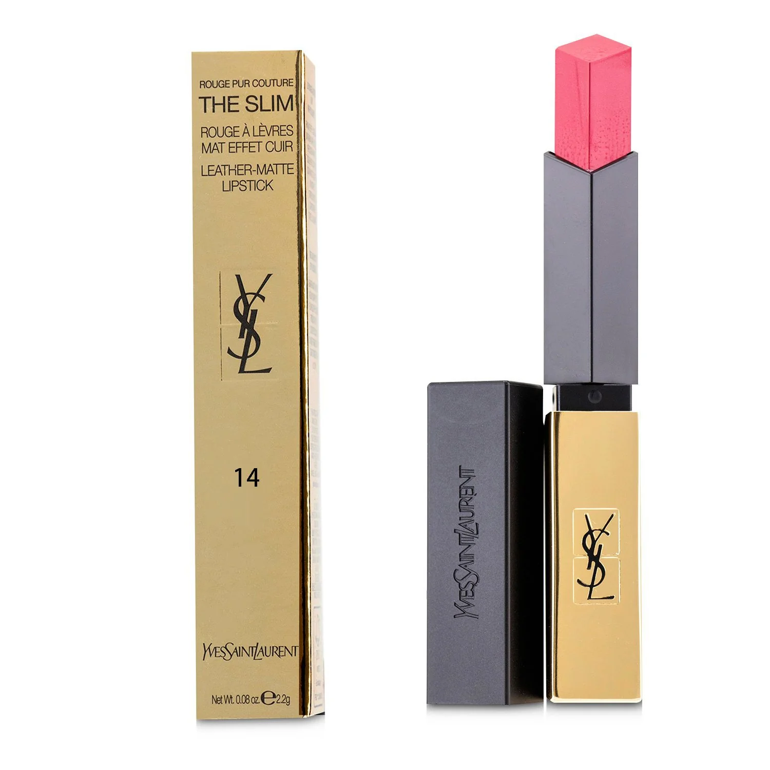 Yves Saint Laurent Rouge Pur Couture The Slim Leather Matte Lipstick - # 32 Rouge Rage  2.2g/0.08oz