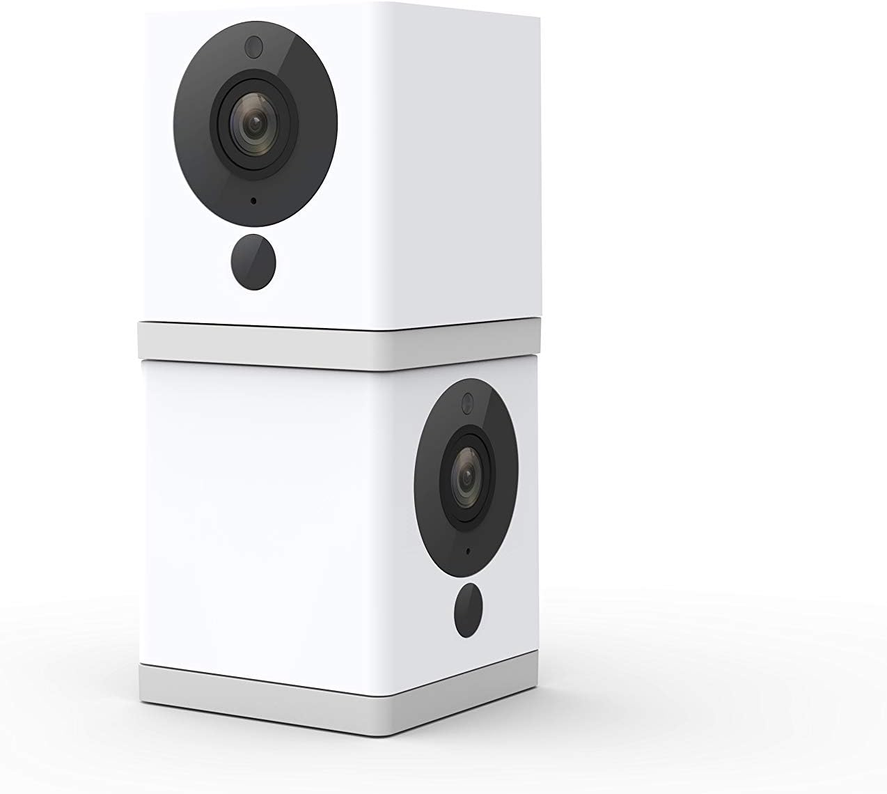Wyze Cam 1080p HD Indoor WiFi Smart Home Camera with Night Vision, 2-Way Audio, Works with Alexa & the Google Assistant (Pack of 2), White - WYZEC2X2