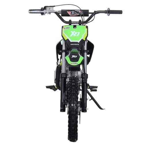 X-PRO X27 125cc Dirt Bike with 4-Speed Semi-Automatic Transmission, Kick Start, Big 14"/12" Tires! Cradle Type Steel Tube Frame! (Black)