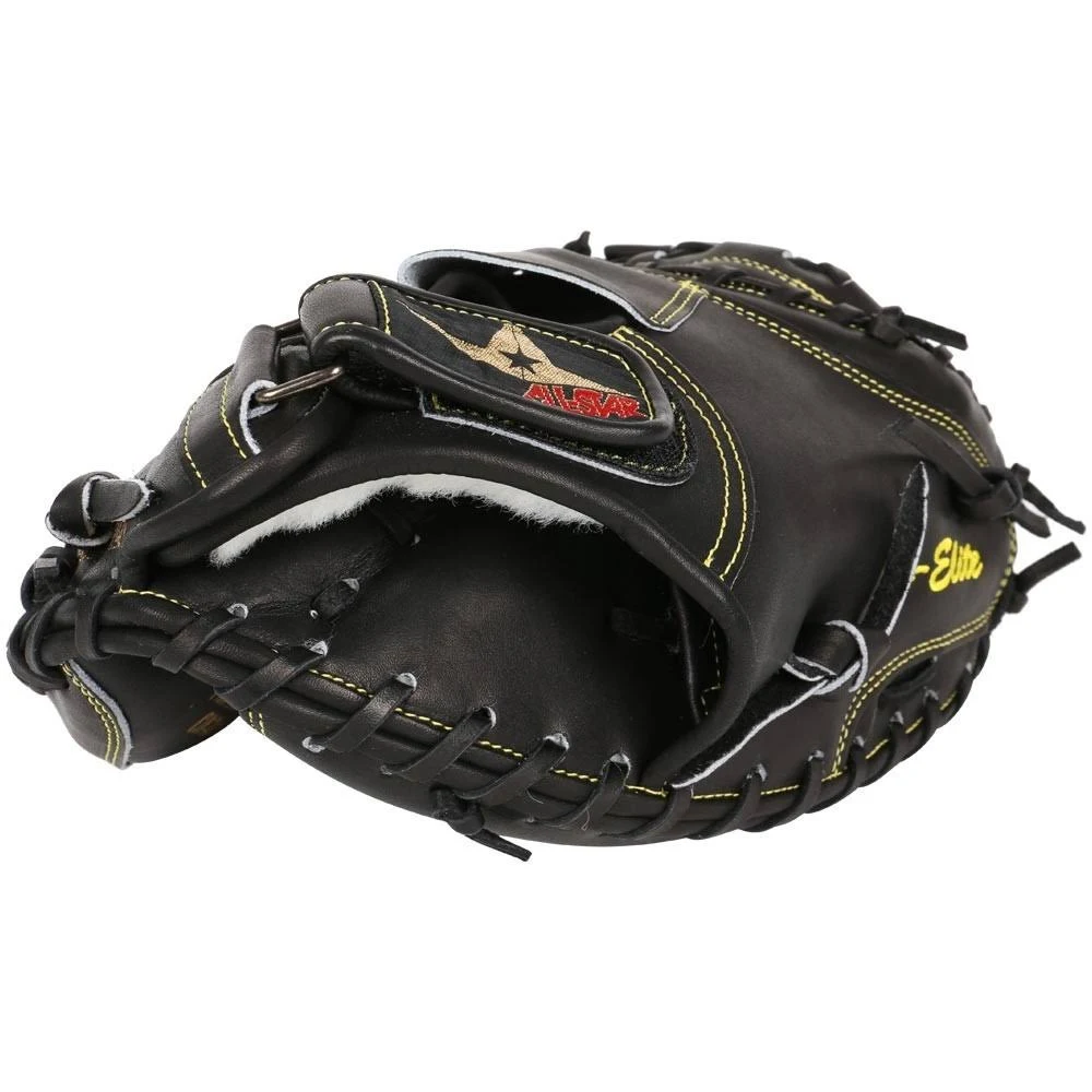 All-Star Pro Elite 33.5x22 Catcher&s Mitt, Black -CM3000SBK