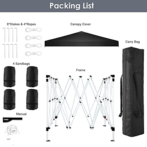COBIZI Canopy 10x20 Pop Up Canopy Tent with 6 Sidewalls Party Tents for Parties Weddings Backyard Waterproof Canopy Outdoor Commercial Canopy Event