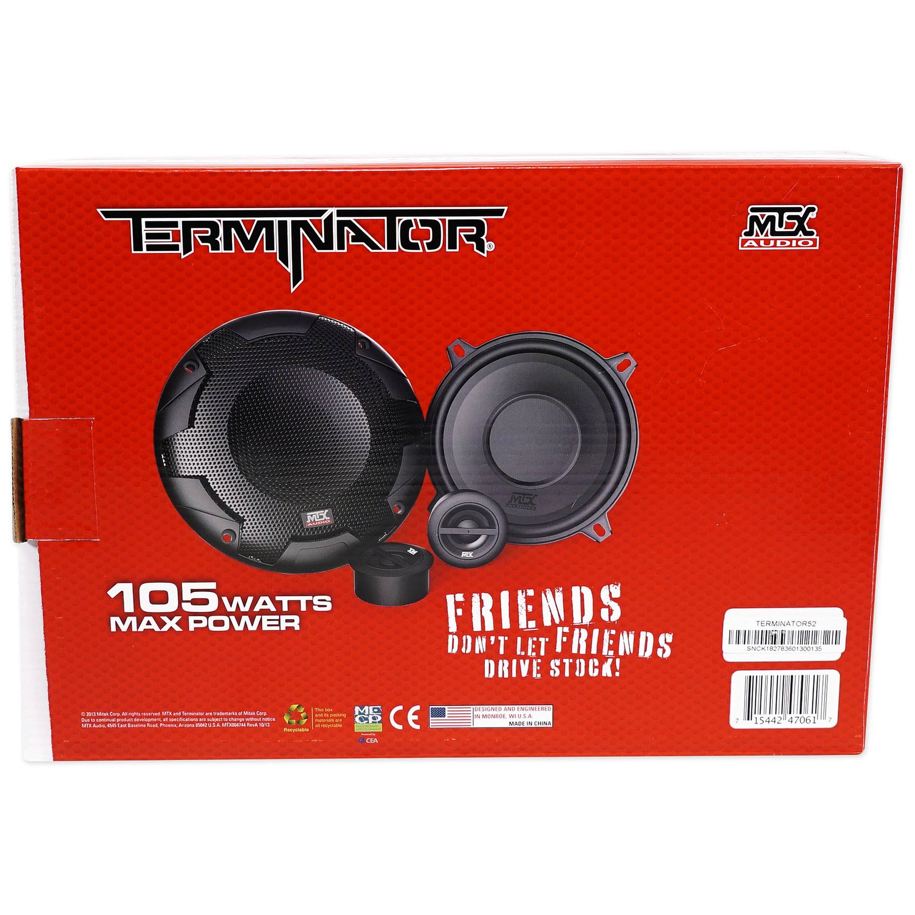 Pair MTX TERMINATOR52 5.25x22 140 Watt Car Audio Component Speakers