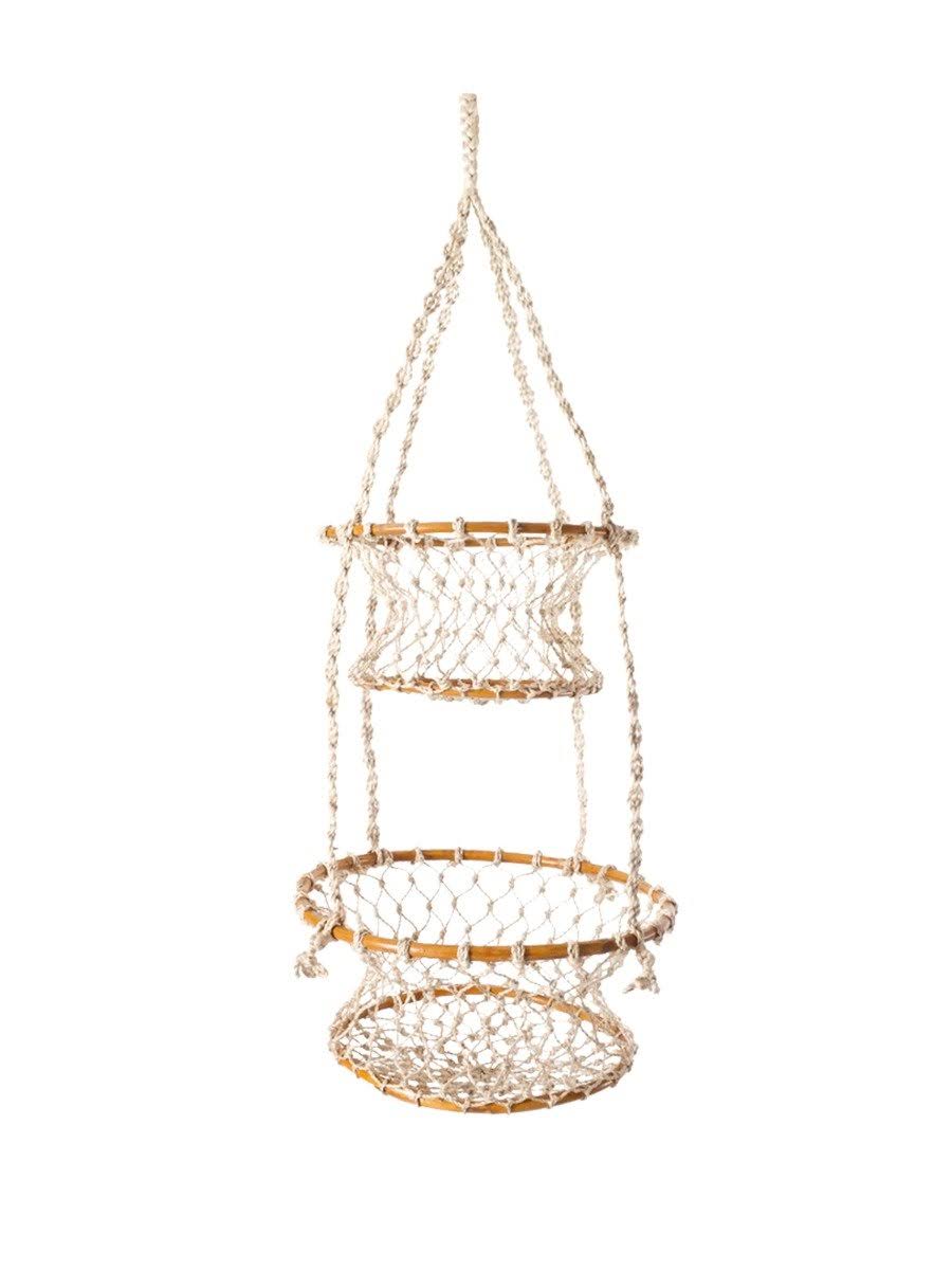 Korissa Jhuri Double Hanging Basket - Brown