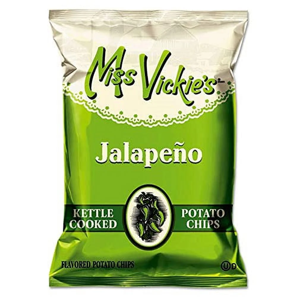 Miss Vickie's Kettle Cooked Jalapeno Potato Chips 1.375 oz Bag 64/Carton 44441 - Curated Treasures Market