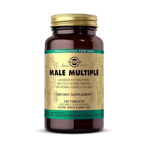 Solgar Male Multiple, 120 Tablets - Multivitamin, Mineral & Herbal Formula for Men - Advanced Phytonutrient - Vegan, Gluten Free, Dairy Free