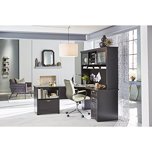 Realspace® Magellan Performance 71"W L-Shaped Corner Desk, Espresso