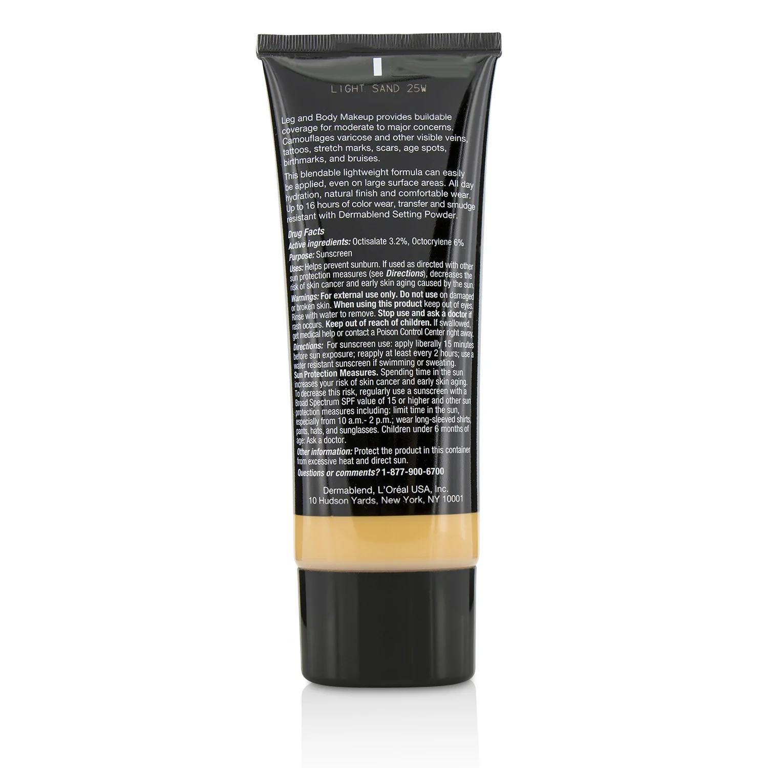Dermablend Leg and Body Make Up Buildable Liquid Body Foundation Sunscreen Broad Spectrum SPF 25 - #Light Beige 35C 100ml/3.4oz