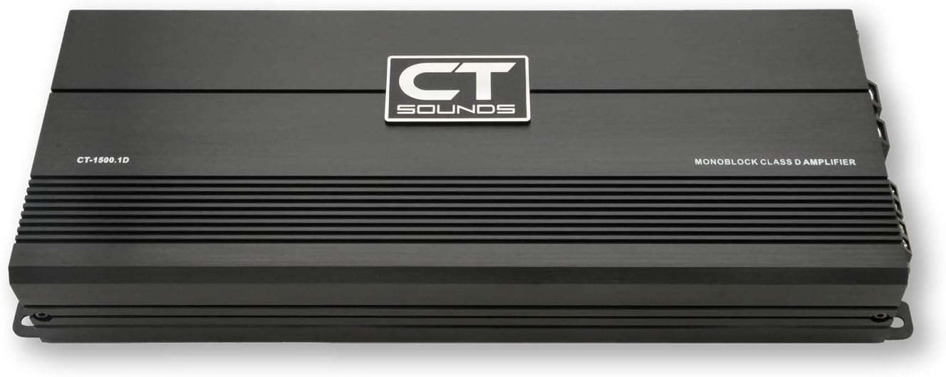 CT Sounds CT-1500.1D Compact Class D Car Audio Monoblock Amplifier, 1500 Watts RMS