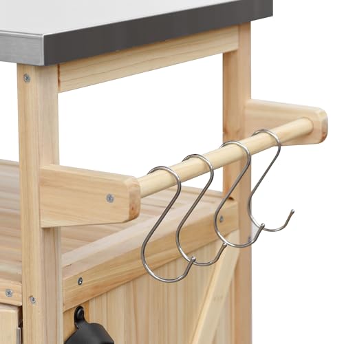 53.5''Farmhouse Kitchen Island with Power Outlet,Storage Cart W/Drop Leaf/Spice Rack/Drawer,Rolling KitchenCart on Wheels,for Home,Dining Room,White
