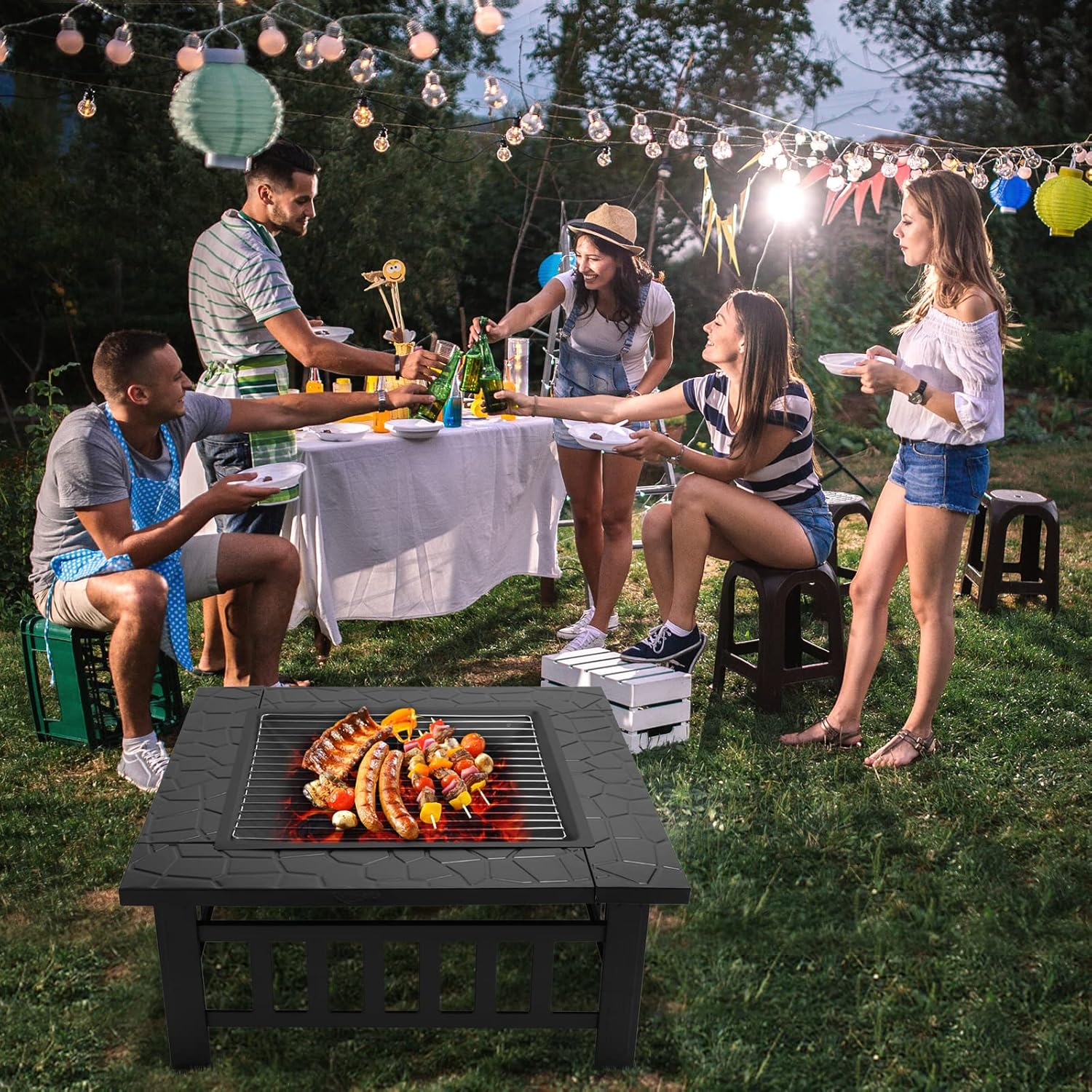 Bonnlo Portable Fire Pit 24''