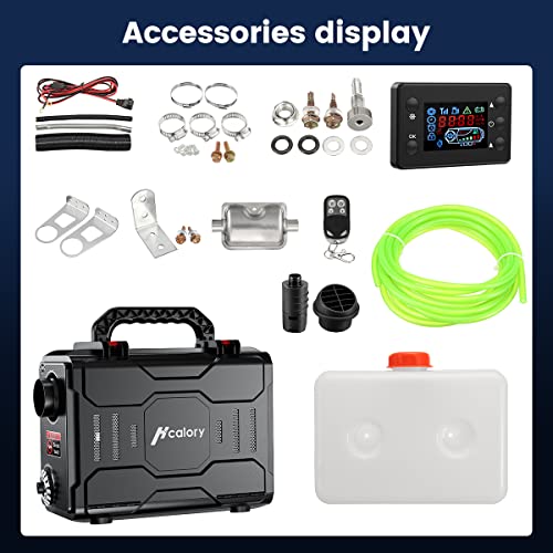 HCALORY 12V Portable Diesel Air Heater, 5KW All-in-One Diesel Parking Heater