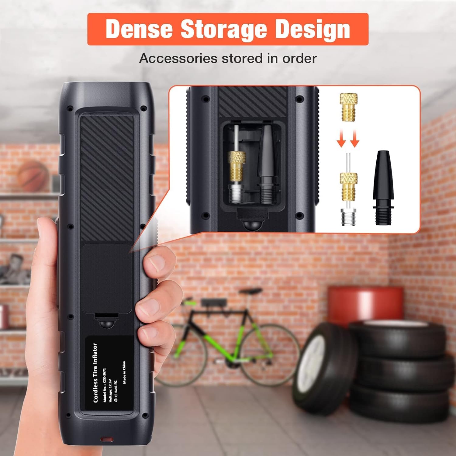 Nulksen Tire Inflator Portable Air Compressor, 150PSI Cordless Tire Pump with 6000 mAh Rechargeable Lithium Battery