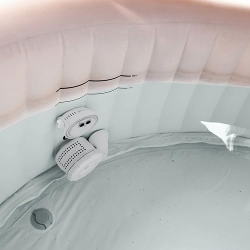INTEX 28431EP PureSpa Plus Bubble Massage Spa Set: Includes Energy Efficient Spa Cover – 2 Contoured Headrest – LED Light – 6 Person Capacity – 85" x