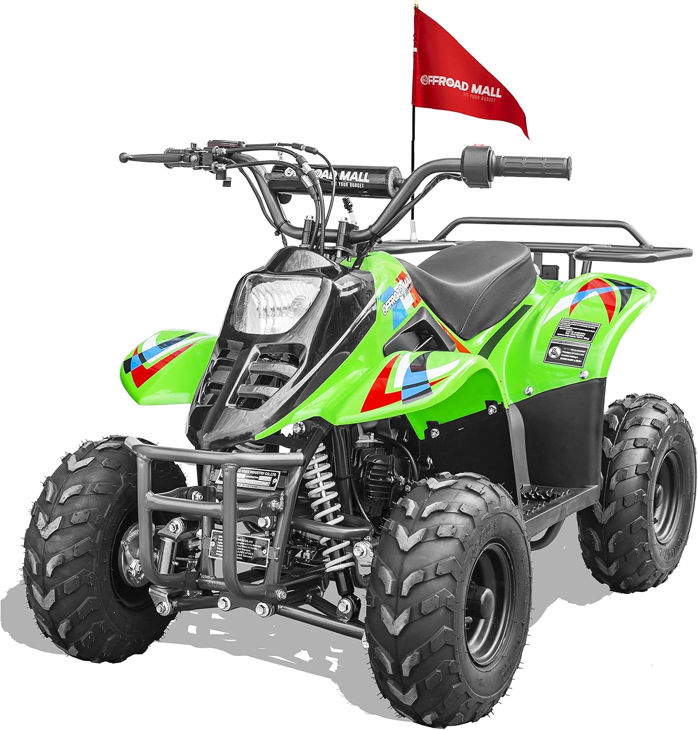 Offroad Mall REX 110cc Dirt Quad 4-Wheeler Gas Powered ATV for Kids, Remote Electric Start/Kill Switch, EPA & CARB Approved