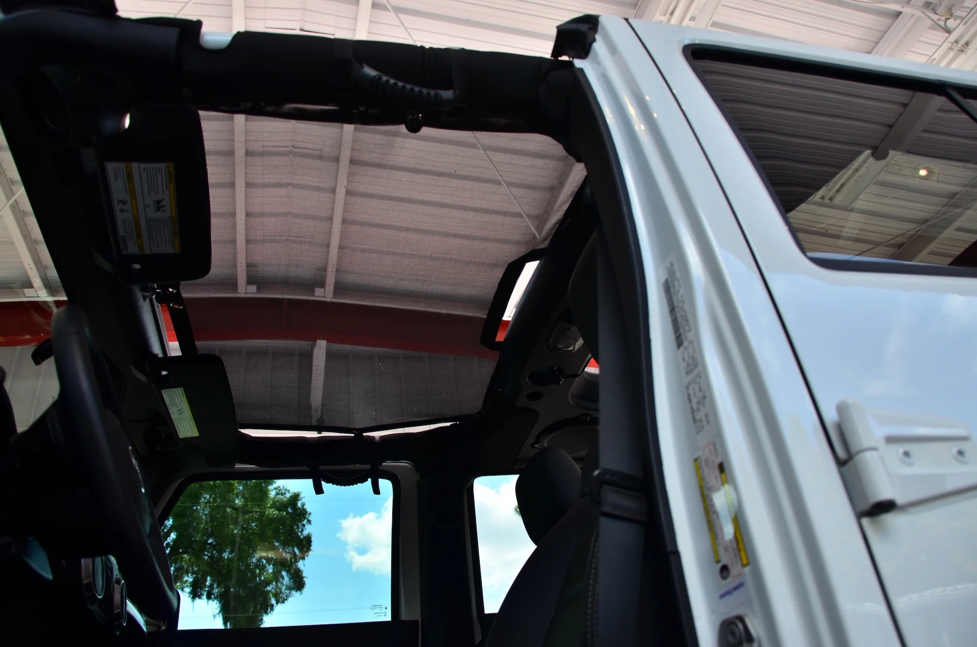 SPIDERWEBSHADE Jeep Wrangler JKini Mesh Shade Top Sunshade UV Protection Accessory USA Made with 5 Year Warranty for Your JK 2-Door and JKU 4-Door