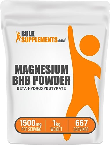 BulkSupplements.com Magnesium BHB Powder - Beta-HydroxyButyrate Powder, BHB Supplement - BHB Salts, Electrolytes Supplement, Pack of 1