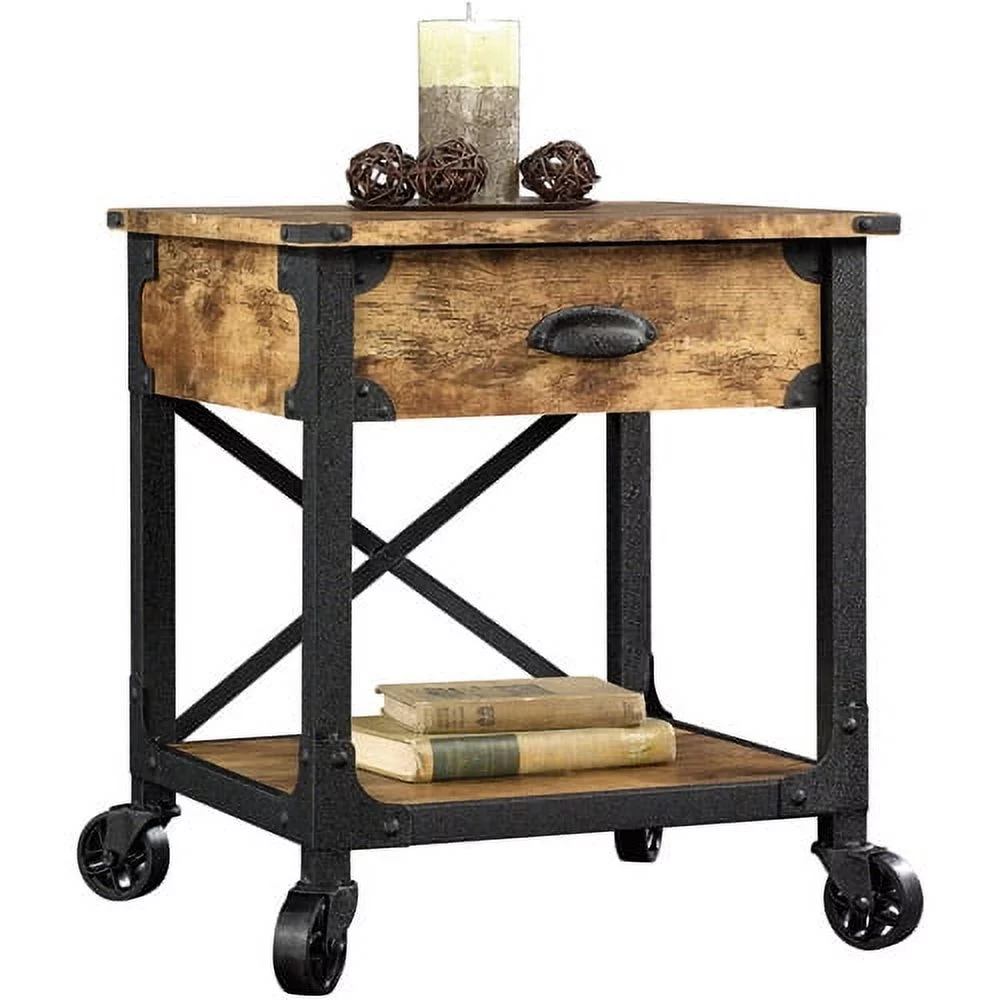Better Homes & Gardens Rustic Country End Table, Weathered Pine Finish