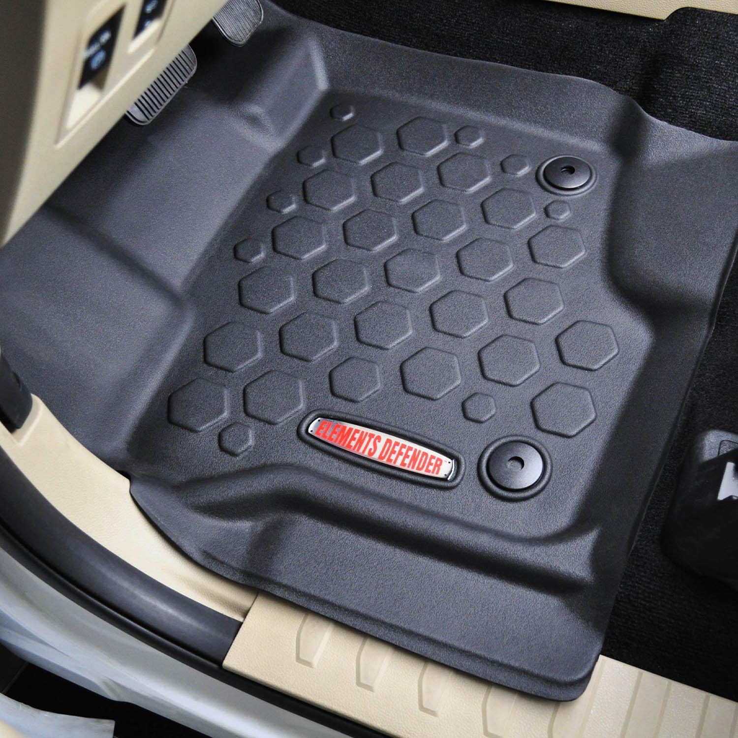 2015 - 2017 Ford F-150 Floor Mats (FRONT & REAR LINERS - 100% WEATHER RESISTANT) Fits Crew Cab F150 Trucks in 2015,2016 & 2017 Models
