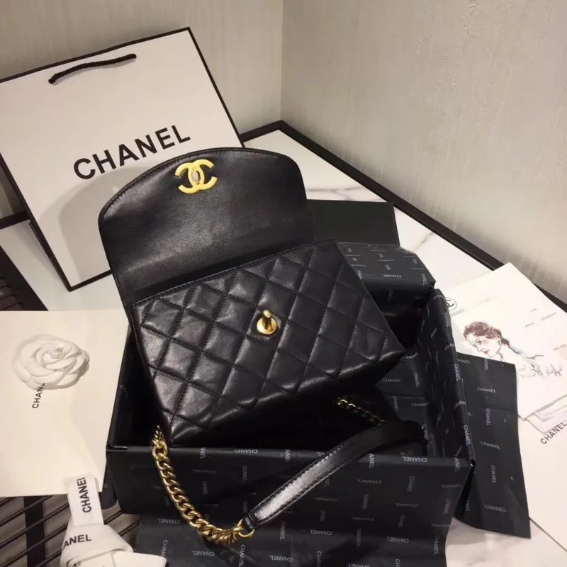 Chanel Flap Bag With Top Handle As1174