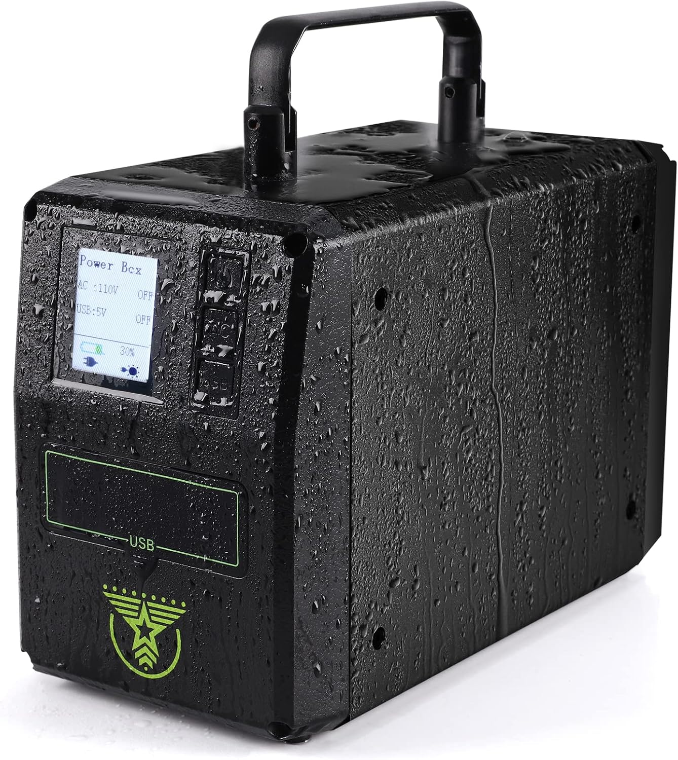 Waterproof Portable Power Station Mishcdea X2 500Wh, 110V/300W Pure Sine Wave AC Outlet